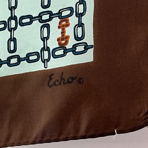 Vintage Echo Horse Bit Silk Chinon Scarf - Picture 2 of 9